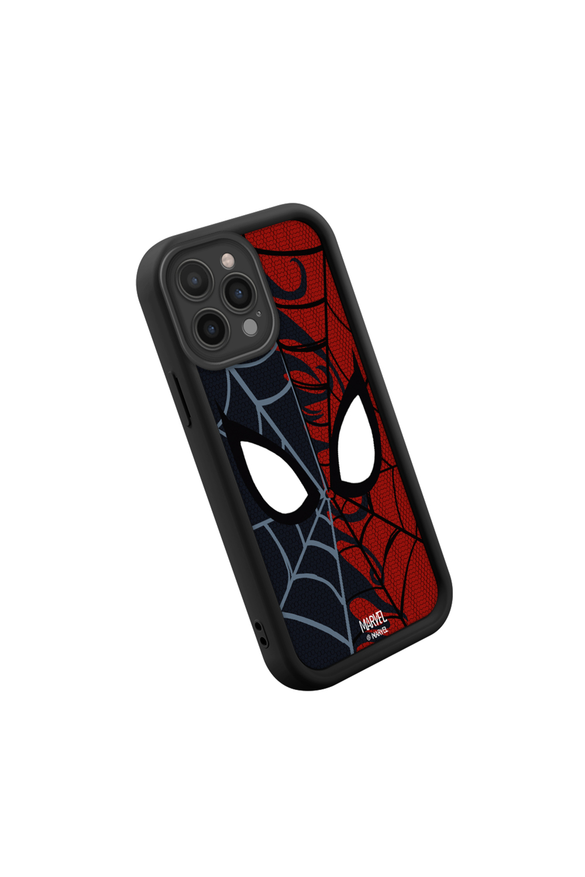 iPhone 12 Pro Max Compatible Black Silicone Case Shockproof with Camera Protection Spider-Man - 3