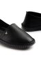 Genuine Leather Women's Casual Shoes Black Flat Face Transparent Sole - 2