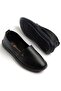Genuine Leather Women's Casual Shoes Black Flat Face Transparent Sole