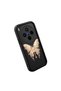 Vivo X300 Compatible Black Silicone Case Shockproof with Camera Protection Butterfly Patterned - 3