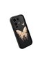 Infinix Note 50 Pro Plus Compatible Black Silicone Case Shockproof Camera Protected Butterfly Design - 3