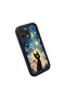 iPhone 13 Pro Max Compatible Black Silicone Case Shockproof with Camera Protection Stylish Print - 3