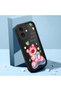 iPhone 16 Plus Compatible Black Silicone Case Shockproof with Camera Protection Stylish Print - 2