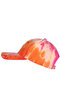 Women Distressed Orange Tie Die Baseball Cap - 4