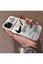 iPhone 16 Pro Max Compatible Silicone Edge Hard Back Anti-Fall Phone Case Air Patterned - 2