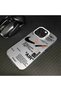 iPhone 16 Pro Max Compatible Silicone Edge Hard Back Anti-Fall Phone Case Air Patterned - 7