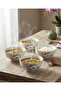 Floral Charm 6-Piece Ceramic Bowl Set – White (5.5 inch) - 3