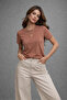 Women's Yavruağzı Short Sleeve Crew Neck Interlock Fabric T-Shirt - 7