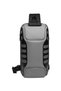 Waterproof Anti-Theft Chest Sling Bag for Men, USB Port, Travel Essential Crossbody, Grey, 9339