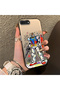 iPhone 7 Plus/8 Plus Compatible Hard Acrylic Back Silicone Edge Lens Protection Mechanical Robot Pattern Case - 2
