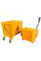 Mini Mop Bucket Wringer Trolley with Wheels, 20L Capacity, for Commercial Floor Cleaning, Yellow
