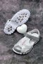 Girl's White Silver Children's Shoes with Glitter Detail and Velcro Comfortable Fit Sandals - 3
