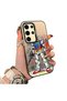 Samsung Galaxy S24 Ultra Compatible Hard Acrylic Back Silicone Edge Lens Protection Mechanical Robot Pattern Case