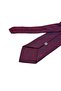 Burgundy - Navy Blue Classic Tie with Motif Patterned Handkerchief Kk13690 - 3