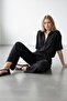 Black Crepe Shirt and Trousers Set Alc-X15429