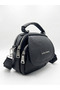 Just & Polo Women's Black Soft Leather Hand and Shoulder Bag - Multi-Compartment Adjustable Strap 7032 - 6