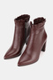 Women's Burgundy Genuine Leather 35-41 Size Boots & Booties - 2