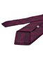 Classic Tie with Burgundy Line Pattern and Handkerchief Kk13464 - 3