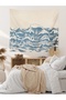 Wave Sea Ocean Patterned Wall Covering Great Wave Minimalist Home Decoration