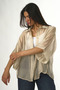 Women's Oversized Silk I Short Sleeve Shirt - 4