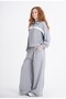 Girl's Gray Lace Collared Zipper Suit - 6