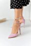 Lila Yılan Leather Si Patterned Stiletto Pointed Toe Women's Heeled Shoes - 2