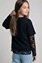 Boys & Girls Girls' Lace Sleeve Tshirt Black - 2