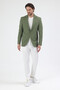 Arunte Men's Green Linen Look Slim Four Seasons Wearable Slim Fit Blazer Jacket - 7
