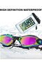 6-in-1 Anti-Fog Swimming Goggles Set Waterproof Phone Case Men Women Black - 6