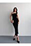 One Shoulder Buckled Long Dress Black