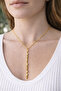 Long Dangling Detailed Necklace - 3