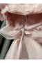 embossed floral tie-detail back drop top & long skirt girls' set with bow detail - 4