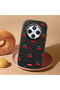 Redmi A4 Compatible Shock-Absorbing Camera Protected Black Silicone Case Cherry Patterned - 2