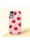 Redmi Note 11 Pro 4G/5G Compatible Shock-Absorbing Camera Protected Pink Silicone Case Cherry Patterned