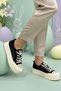 Sedona Imported Special Series Women's Sports Shoes with Stone Details Black - 5