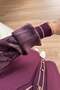 Stripe Detail Silk Cupra Mercerized Cardigan - Plum - 2