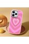 Realme Note 50 Compatible Shock-Absorbing Camera Protected Pink Silicone Case Heart Pattern - 2