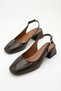 Women's Shiny Design Ankle Strap Flat Shoes with Blunt Toe Casual Heeled Shoes - 4