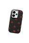 Poco M6 4g Compatible Shock-Absorbing Camera Protected Black Silicone Case Cherry Patterned - 3