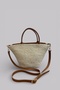 Nerina Genuine Leather Detailed Soft Rope Straw Look Women's Bag–Shoulder and Crisscross Straps Stylish Bag