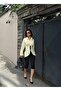 Women's Yellow Hook Closure Back Tie Detailed Shirt Yel221805 - 3