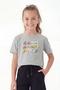 Round Neck Print Detailed Girls' T-Shirt - 2
