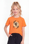 Round Neck Print Detailed Girls' T-Shirt - 2