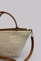 Nerina Genuine Leather Detailed Soft Rope Straw Look Women's Bag–Shoulder and Crisscross Straps Stylish Bag - 4