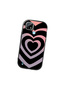 Realme C21 Compatible Shock-Absorbing Camera Protected Black Silicone Case Heart Pattern - 3