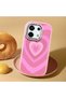 Redmi Note 13 Pro 5g Compatible Shock-Absorbing Camera Protected Pink Silicone Case Heart Pattern - 2