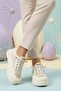 Sedona Imported Special Series Stone-Detail Women's Sneakers Beige - 2