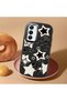 Samsung Galaxy A25 Compatible Shock-Absorbing Camera Protected Black Silicone Case Star Pattern - 2