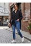 Black - White Striped Shirt: "Vertical Striped Oversized Black-White Shirt - Street Style