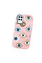 Pink Silicone Case with Shock-Absorbing Camera Protections Compatible with Samsung Galaxy A12/M12, Evil Eye Charm - 3